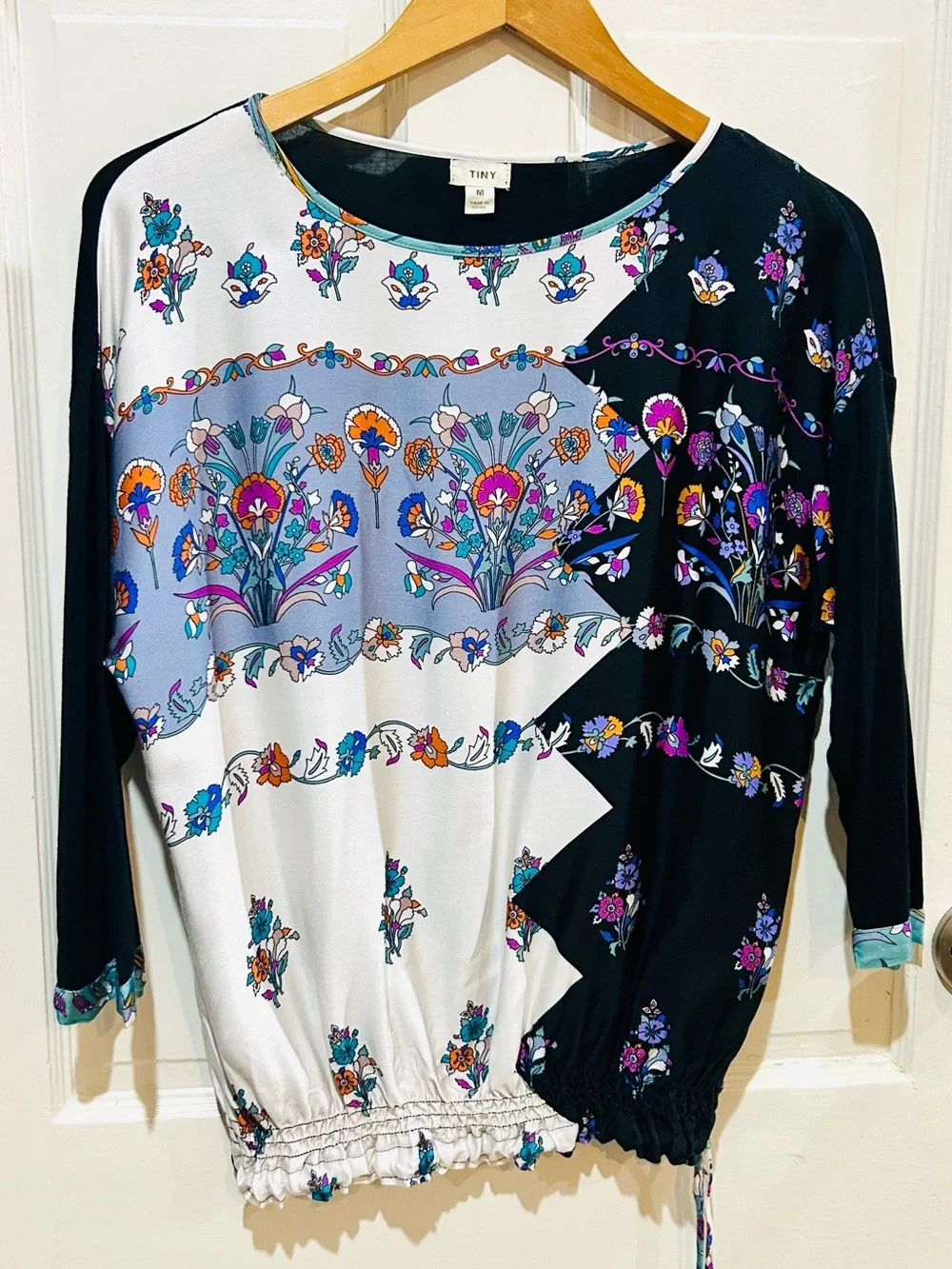Anthropologie floral satin